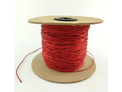 Voskovaná šňůra - 1 mm - červená