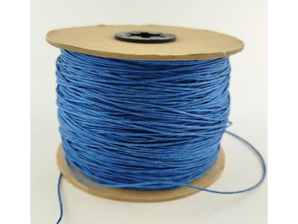 Voskovaná šňůra - 1 mm - světle modrá