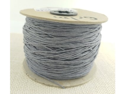 Voskovaná šňůra - 1 mm - světle šedá