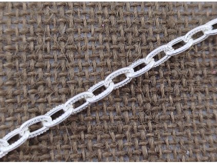 Řetízek metráž - stříbrný - vzor 1