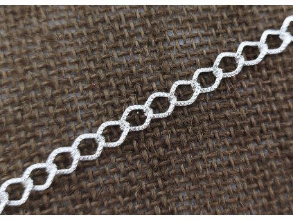 Řetízek metráž - stříbrný - vzor 2