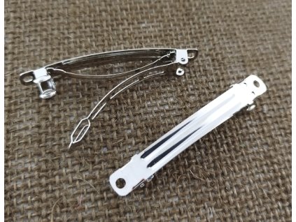 Francouzská spona - polovar na dotvoření - platina - 6 cm