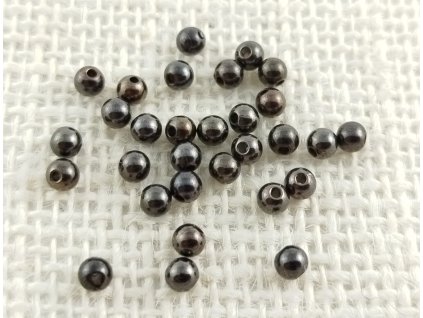 Korálek - CCB - perlička 4mm - černý nikl