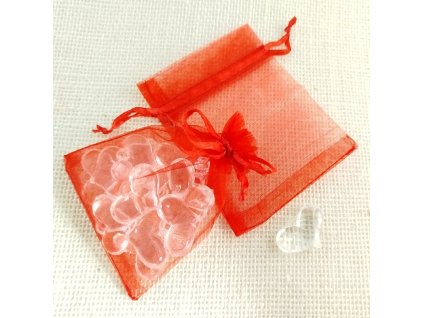 Organzový pytlík - 8x10 cm - červený