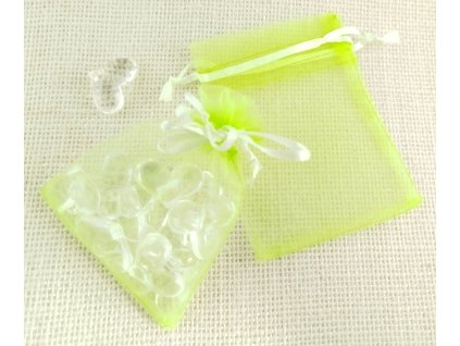 Organzový pytlík - 8x10 cm - světle zelený