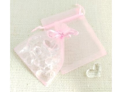 Organzový pytlík - 8x10 cm - světle růžový