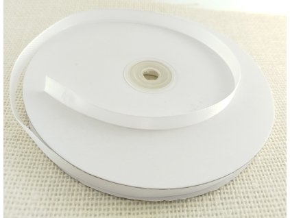 Taftová stuha 0,9 cm - bílá