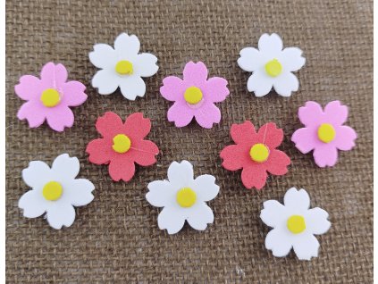 Nalepovací výseky z pěnovky - třešňový květ - 10 kusů