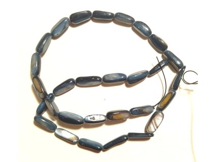 Perleť - černá - 12mm - šňůra