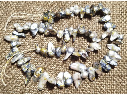 Barokní perly - černá - šňůra