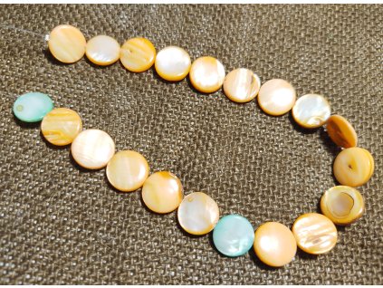 Perleť - barevné placičky - šňůra