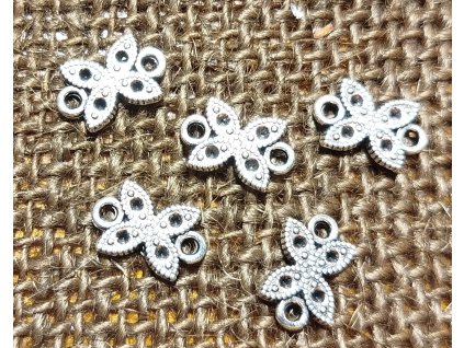 Kovový přívěsek - mezičlánek - květinka