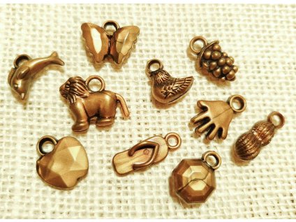 Přívěšek - acrylic - balení 10 kusů - mix 1