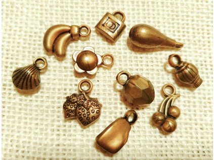 Přívěšek - acrylic - balení 10 kusů - mix 2