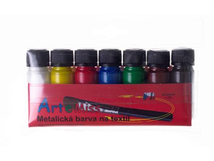 Barvy na textil Artemiss metalické - 7 x 12 g