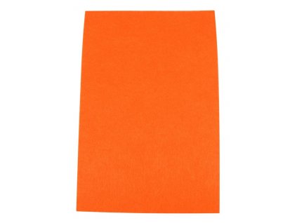 Filc oranžový, tvrdý, cca 20x30 cm
