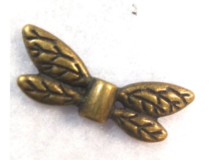 Komponent - křídla vážky - staromosaz - 2,2 cm
