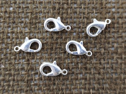 Karabina - stříbro - 10mm
