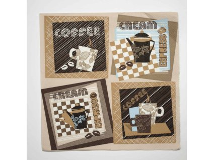Ubrousek - coffee, cream, espresso (vícestranný)