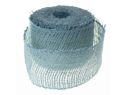 Jutová stuha - 8 cm - světle modrá
