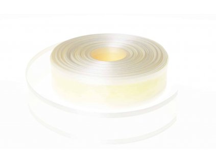 Organzová stuha 3,8 cm s okrajem - smetanová