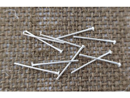Ketlovací nýt - stříbrný - 2cm - 10 kusů