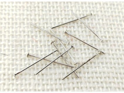 Ketlovací nýt - platina - 2cm - 10 kusů