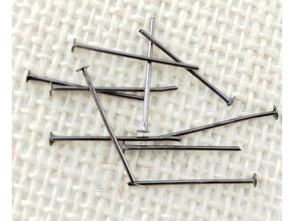 Ketlovací nýt - černý - 2 cm - 10 kusů