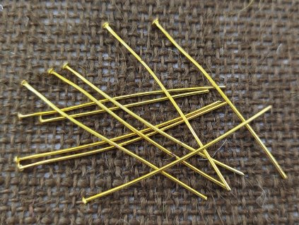 Ketlovací nýt - zlatý - 5 cm - 10 kusů