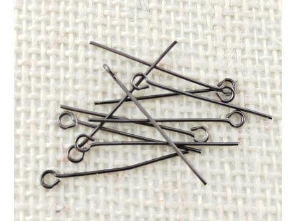 Ketlovací jehla - černá - 3 cm - 10 kusů