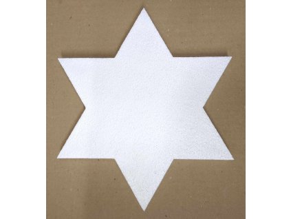 Polystyrenová hvězda 18 cm, 6 cípů