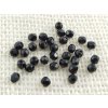 Korálky skleněné - ohňovky - 4 mm - černá