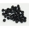 Korálky skleněné - ohňovky - 4 mm - černá