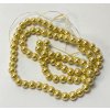 Vosková perla - světle zlatá (šňůra) - 10mm (45 ks)