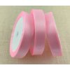 Saténová stuha - 12 mm - světle růžová - návin 10m