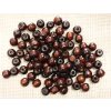 Dřevěné korálky - 1cm - tmavě hnědé - 28g