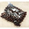 Dřevěné korálky - 0,8cm - tmavě hnědé - 28g