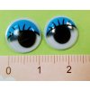 Pohyblivé oči - modré řasy 12 mm