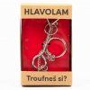 Kovový hlavolam - kroužek na řetízku