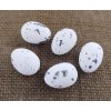 Dekorace - polystyrenové vajíčko kropenaté - bílé - 2,5 cm