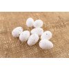 Dekorace - polystyrenové vajíčko kropenaté - bílé - 2,5 cm