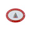 Červená sada tanierov s motívom vianoc - 41 dielna súprava