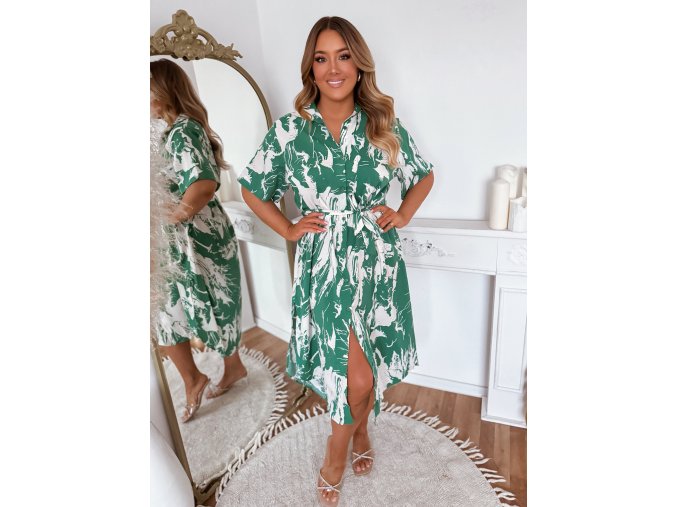 dámské plus size košilové šaty