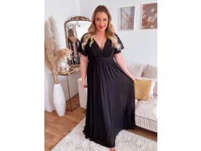 čierne spoločenské šaty plus size