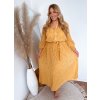 dlhé žlté plus size šaty