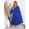 plus size šaty kráľvská modrá