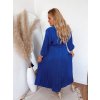 plus size šaty kráľvská modrá