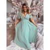 blede zelene společenské šaty plus size