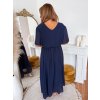 dlouhé tmavě modré šaty 4XL