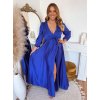 saténové šaty královsky modré L